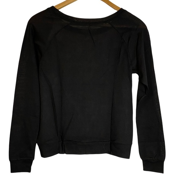 Heroes of the Storm Printed Chiffon Boatneck Raglan Black Knit Sweater Medium - Picture 2 of 13